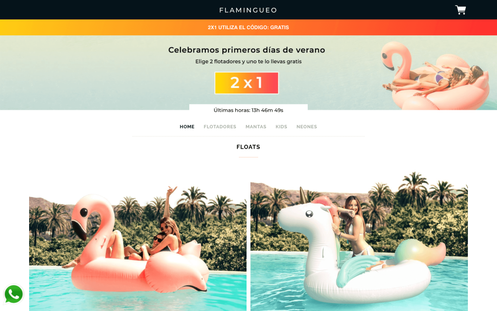 Home web flamingueo screenshot